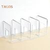 3/4 Grids Bookend Transparent Desktop Book Stand Magazines Book Organizer Multi-functional Desktop Accessory