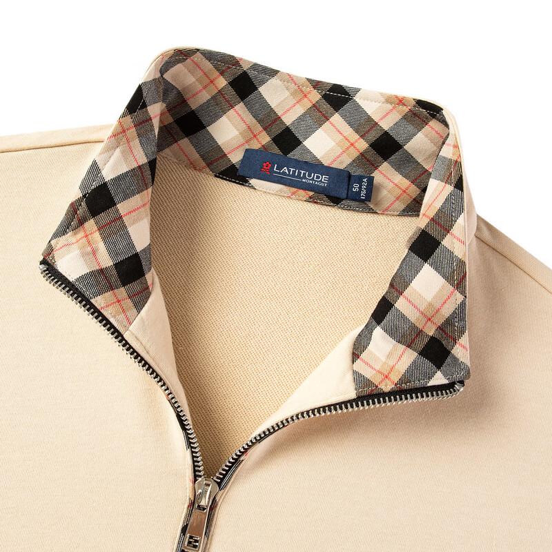 Мужской свитшот MONTAGUT с вышивкой на воротнике поло