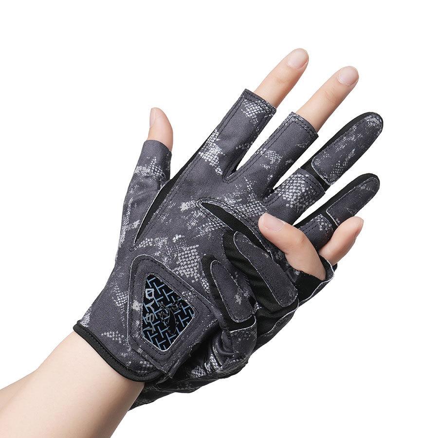 Fishing Gloves for Spring and Summer Men and Women Lascielli Thin Breathable Non Slip Outdoor Cycling Three Finger Fishing Gloves