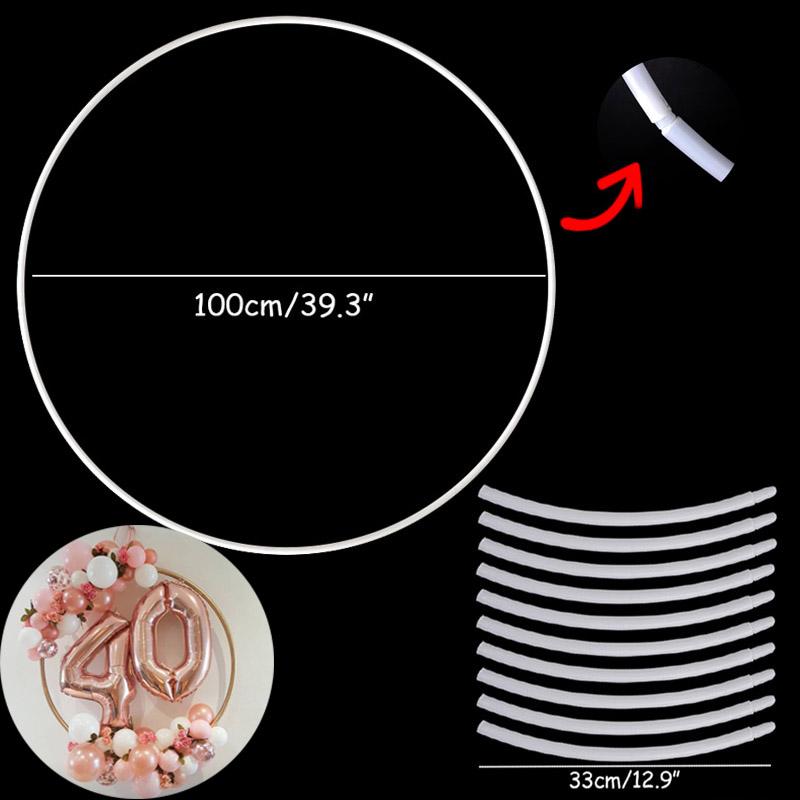 Plastic Round Balloon Arch Ring DIY Background Holder Circle Wreath Ballon Column Base Wedding Birthday Party Decor Baby Shower