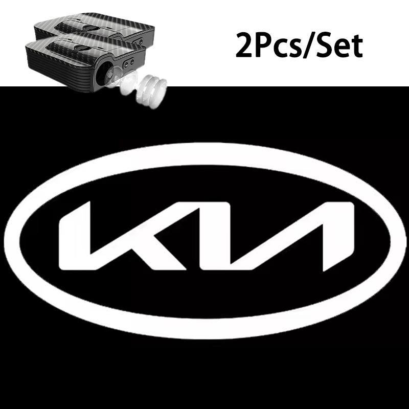 IYWD1 2Pcs Car Door Projector Lamps Welcome Lights Accessories For Kia KN GT-Line Sportage Ceed Rio Picanto Sorento Soul Cerato Venga