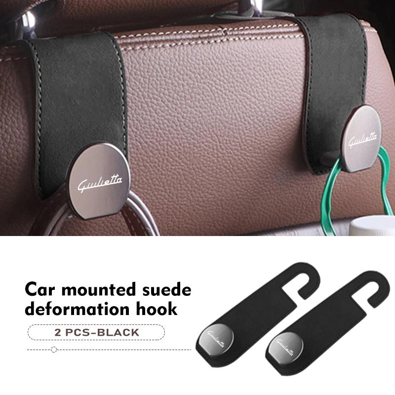 WTOM1 Car Seat Headrest Hook Wallet Storage Holder Auto Accessories For Alfa Romeo GT Stelvio F1 Brera Volante Tonale Gloria Disco