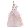 Unicorn Rainbow Mesh Dress for Girls: Festival Performance Costume