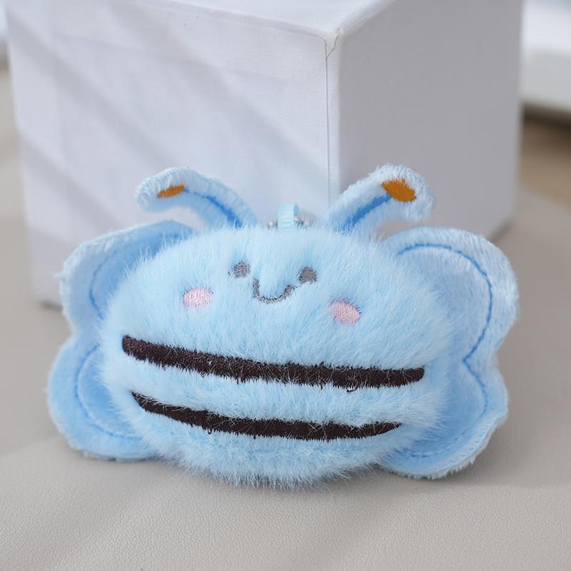 Cute Plush Cartoon Bee Keychain Adorable Stuffed Toy Doll Accessory For Bags In Yellow Purple Pink Blue Colors