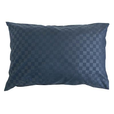 Подушка Merry Night в клетку 43 x 63, подходящая по размеру, легко надевается, быстро мнется, стирается, чехол, узор, темно-синий, прибл.. см, Тип, Подушка, Сушка,