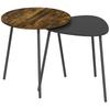 Nesting Side Table Set of 2 - Rustic Brown