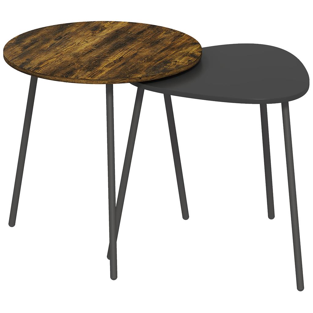 Nesting Side Table Set of 2 - Rustic Brown
