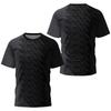 Fashionable Gradient Striped Printed T-shirt Men's Badminton and Table Tennis Training Suit Summer Casual Sports Fitness Short Sleeved Tops