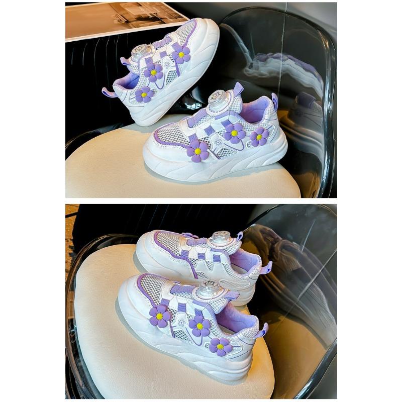 Обувь для сноуборда для девочек с вращающейся пряжкой, летняя одинарная сетка, маленькие белые туфли, сетка, красная принцесса, спортивная обувь, нескользящая, мягкая подошва, прилив