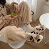 Soft Cute Cute, Cow Head Warm Slippers, Winter Fashion Girls Home, Warm Plush Shoes