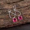 Драгоценный камень Розовый Турмалин Серебро 925 пробы Украшения ручной работы Серьги 1,90" EE-7-17