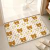 R-Rilakkuma Anime Floor Mat Floor Mat Soft Flannel Non-Slip Door  Rug for Living Room