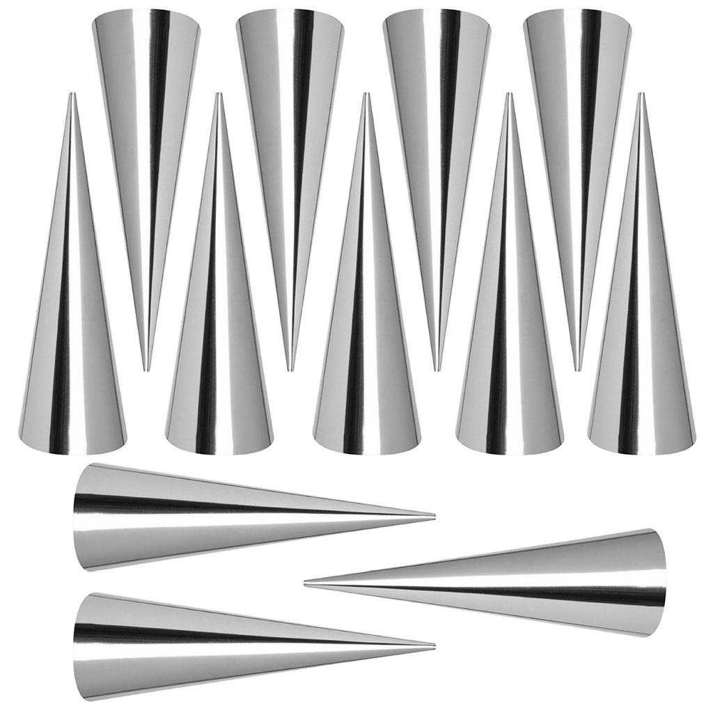 Stainless Steel Croissant and Pastry Molds - Cream Horn Baking Cones