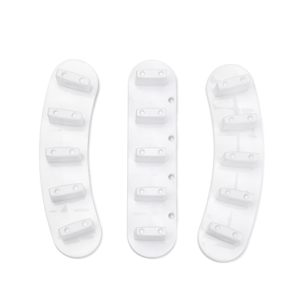 kads 3 шт., пластиковая подставка для кончиков, дисплей с 10 натуральными накладными кончиками ногтей, тренировочное обучение использованию дизайна ногтей, обучающий инструмент для накладных накладных ногтей