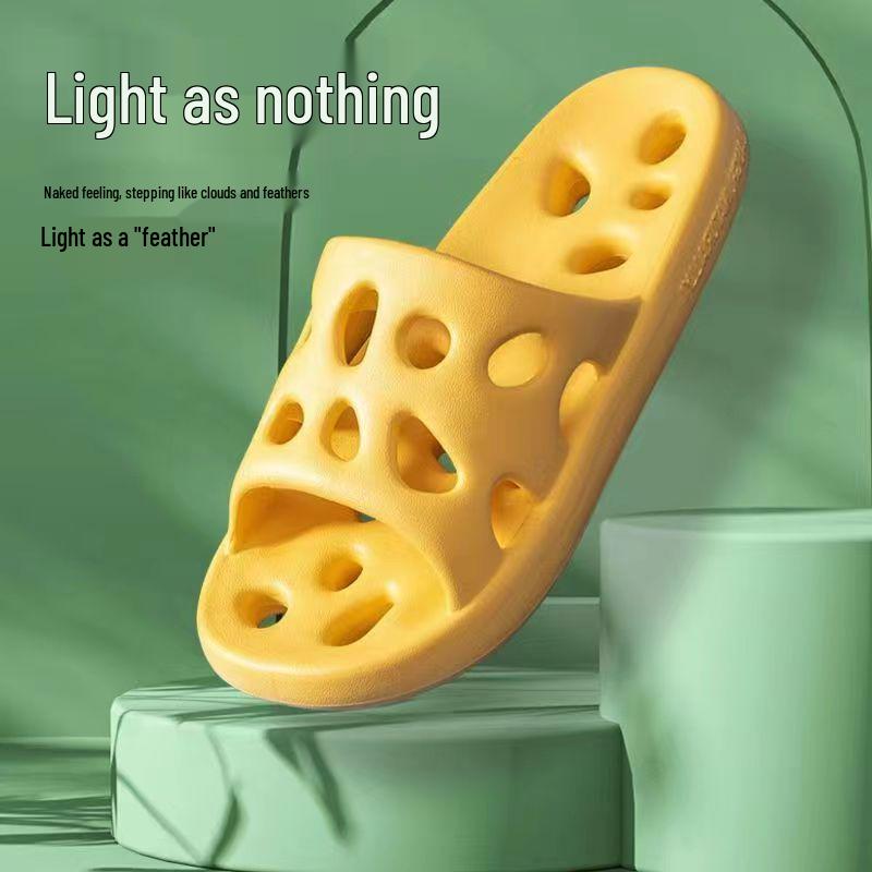 Летние нескользящие тапочки для ванной для мужчин и женщин - Мягкие, бесшумные, комнатные тапочки для душа с полым дизайном