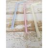 Yamato Bussan Straws, White, Pink, and Blue, 21cm, Bendable Colored Straws, No Bag (N), Commercial Use, 500 Straws