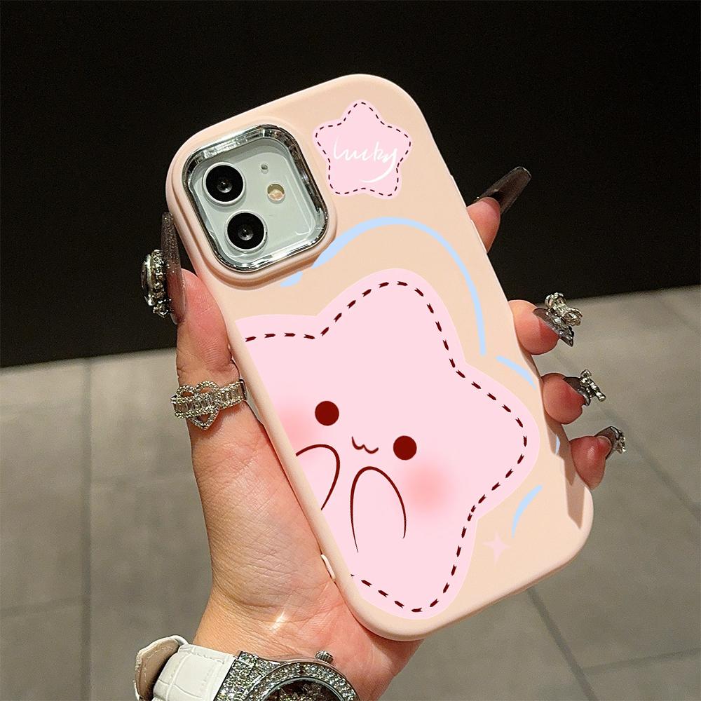 Solid Color Silver Edge Lens Soft Liquid Silicone Shockproof Phone Case for iPhone Samsung Huawei Honor Xiaomi Redmi OPPO Realme Vivo Infinix Tecno