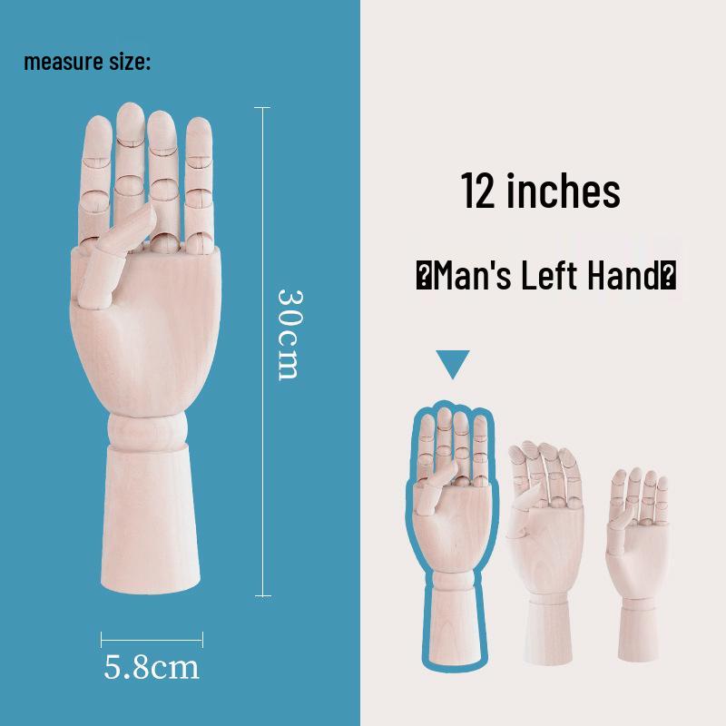 12" (30CM) Wooden Jointed Mannequin - Art Model & Home Decor