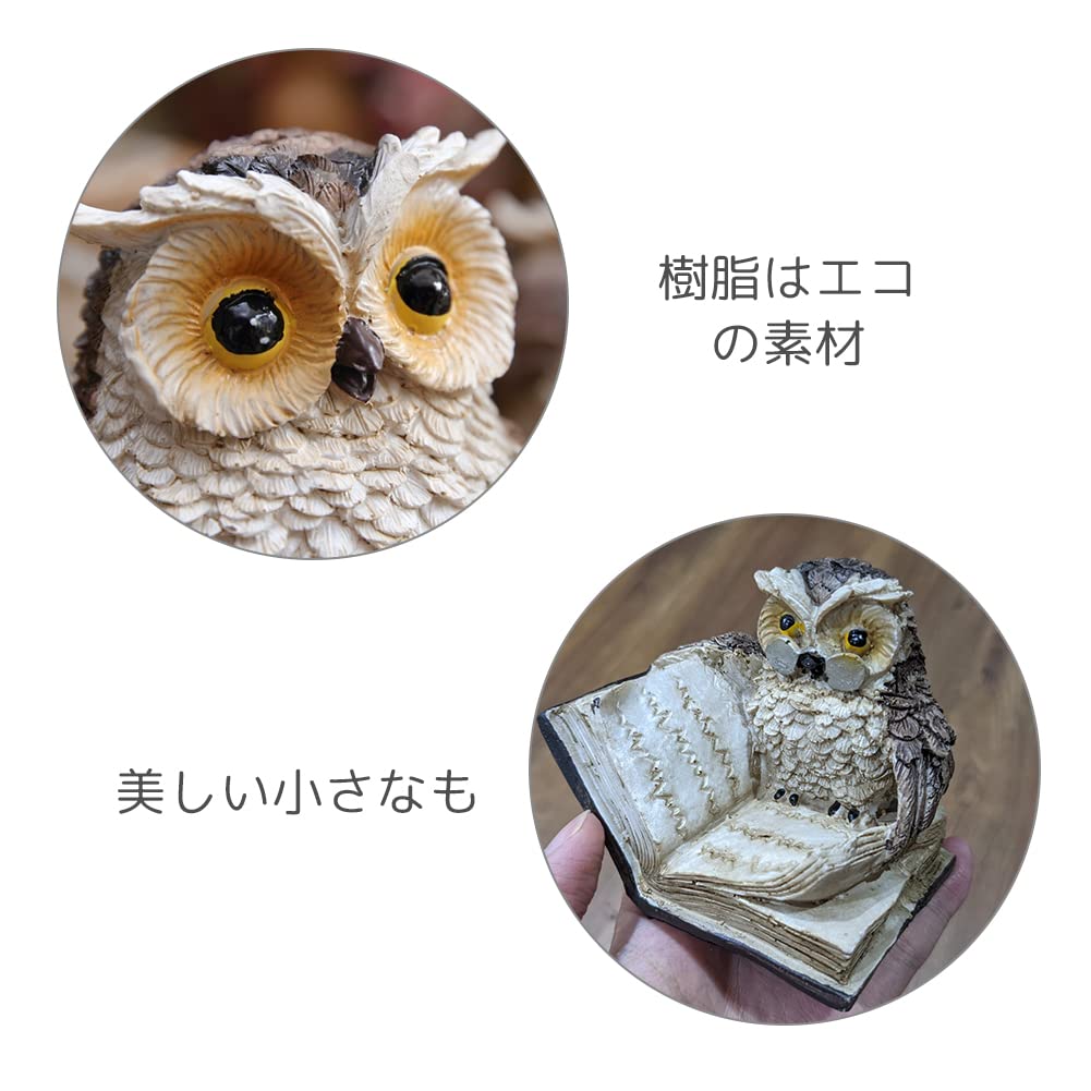 Фигурка совы HIGHAWK, Животное-талисман, Милое мини-украшение для входа, Декор из смолы, Набор из 2 шт., Маленькие совы
