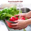 Collapsible Pasta Strainers,Kitchen Colander for Draining Fruit, Kitchen Silicone Filter Vegetables Baskets, Sink Washing Bowl