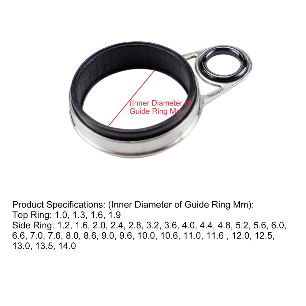 33PCS with Ceramic Loop Fishing Rod Guides Stainless Steel Raft Line Ring Fishing Rod Building