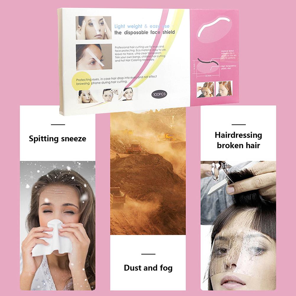 50-500 шт., прозрачные козырьки для душа, инструмент для стрижки ресниц, защита для лица, защита для глаз, макияж, защита для ресниц, салон, парикмахерские инструменты