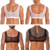 Mens See Through Mesh Tank Top Sleeveless Crop Tops Sport Workout Bodybuilding U Neck Vest