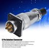 Авиационный штекер 500В WS20, 6-контактный, штекер "папа", разъем питания "мама", 5/25А, 500 циклов сопряжения, клеммы для подключения проводов, светодиодное освещение