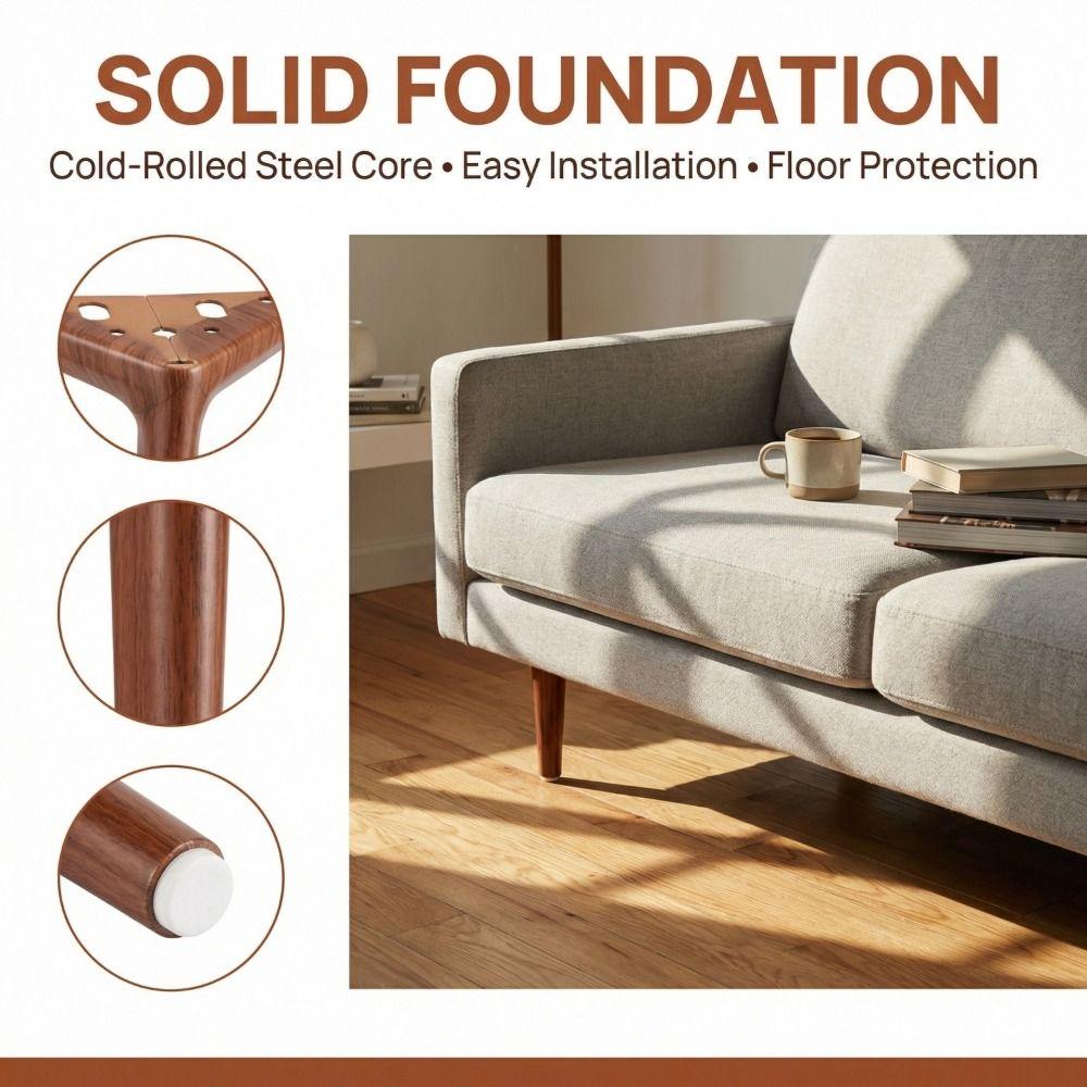 Walnut Color Sofa Feet Thickened Furniture Feet Support Coffee Table Legs Chinese Style