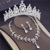 Комплекты свадебных украшений Принцесса Головная повязка Диадемы Серьги Ожерелья Наборы для женщин Свадебная вечеринка Корона Ожерелья Серьги Аксессуар