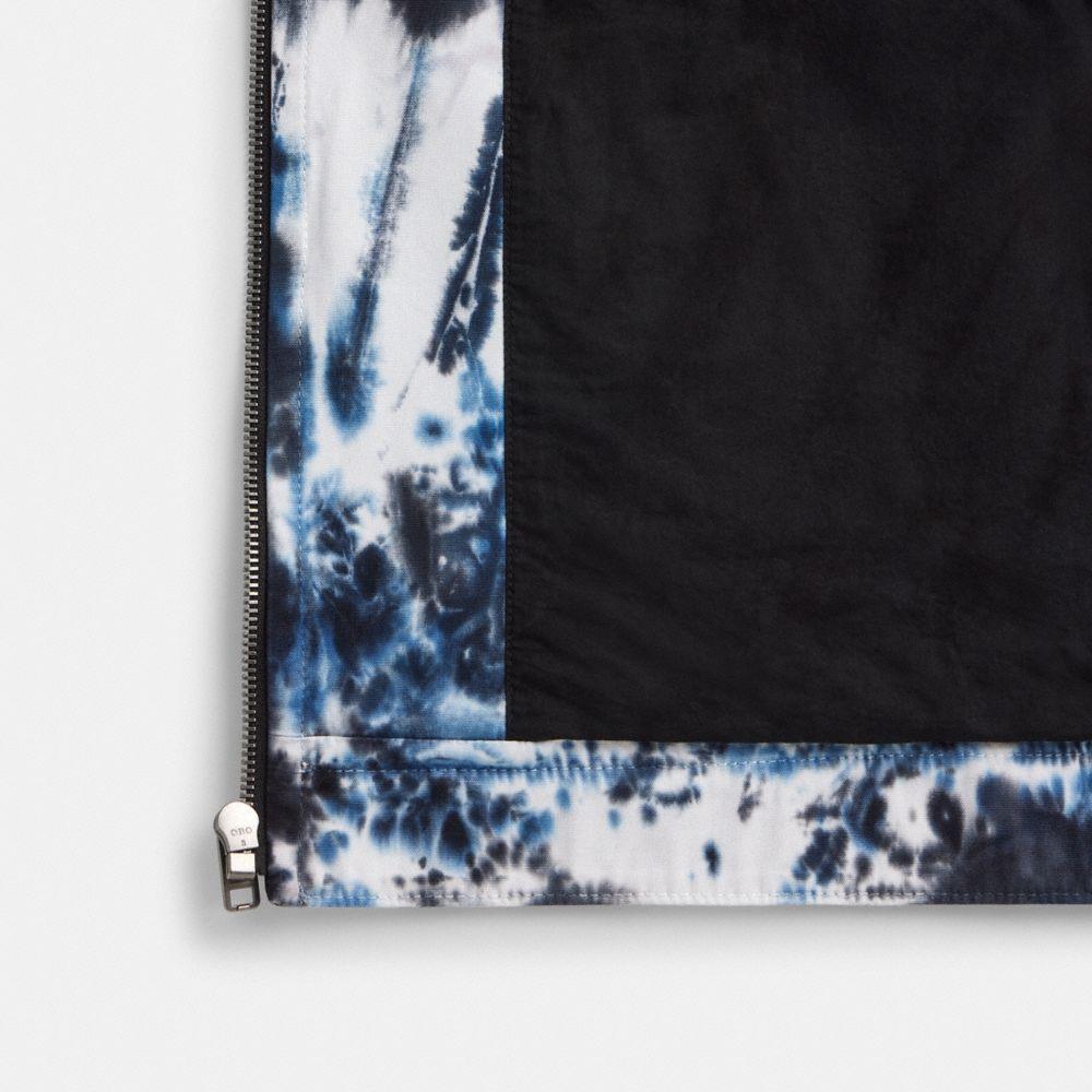 Coach FW24 Логотип Тай-дай Поло Воротник Куртка с длинным рукавом Мужская куртка Темно-синий CT051-NAV