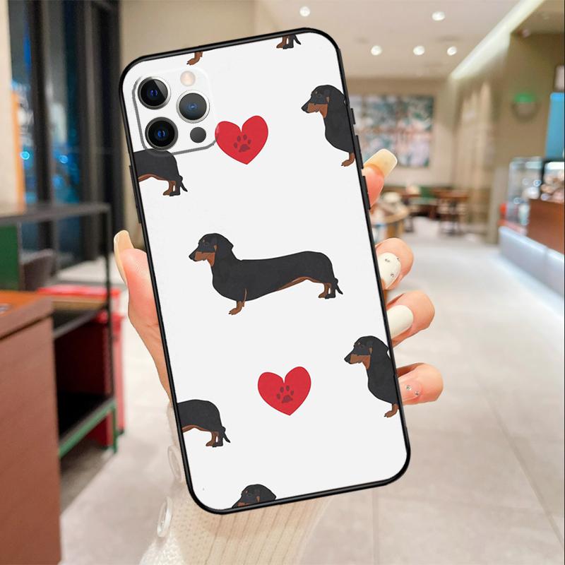 Чехол для телефона с таксой Для iPhone 16 15 14 11 12 13 17 Pro Max mini 15 Plus 16e 17 Air Защитная крышка