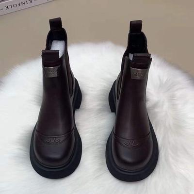 Женские ботильоны-сигареты из мягкой кожи, новые на осень и зиму 2025 года, тонкие, универсальные, из бархата, короткие ботинки, британская мода, ботинки Мартин