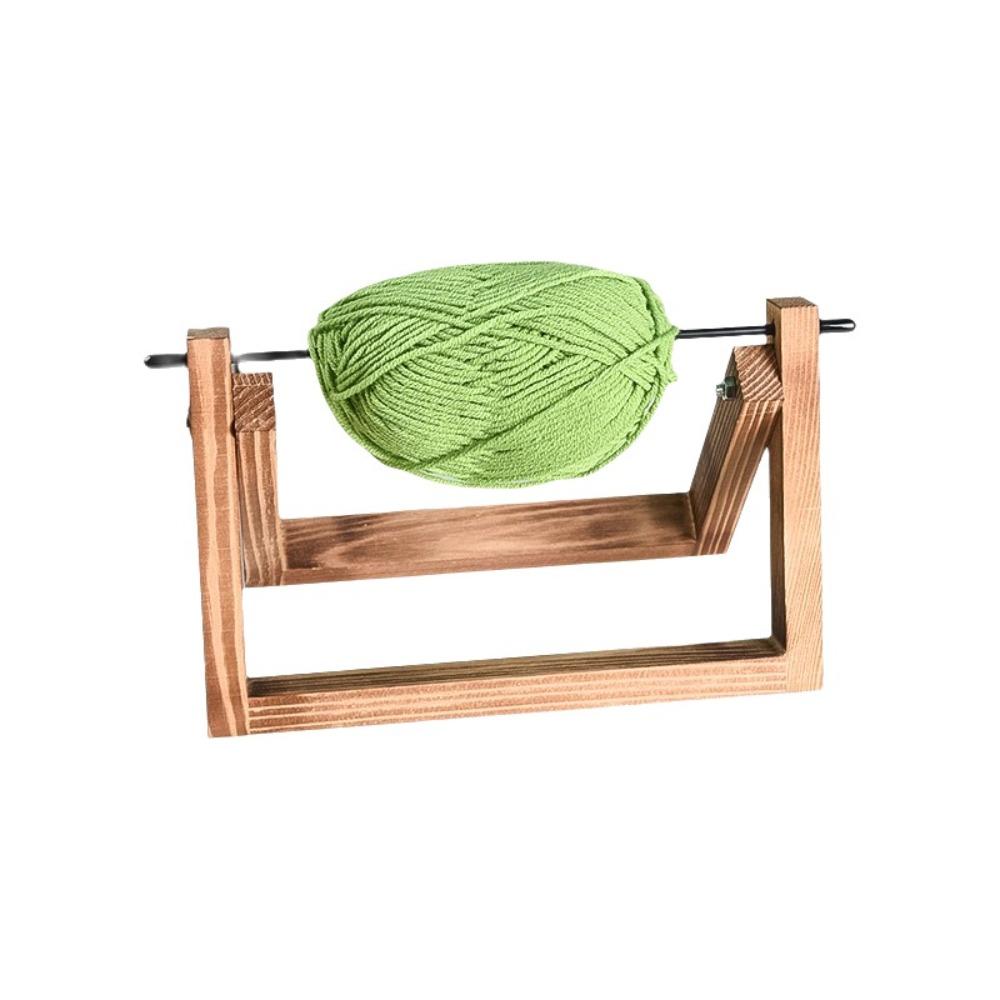 Rotating Wool Storage Rack Detachable Frame Handmade Yarn Spool Organizer Wooden Wire Winding Rack Tailoring Supplies