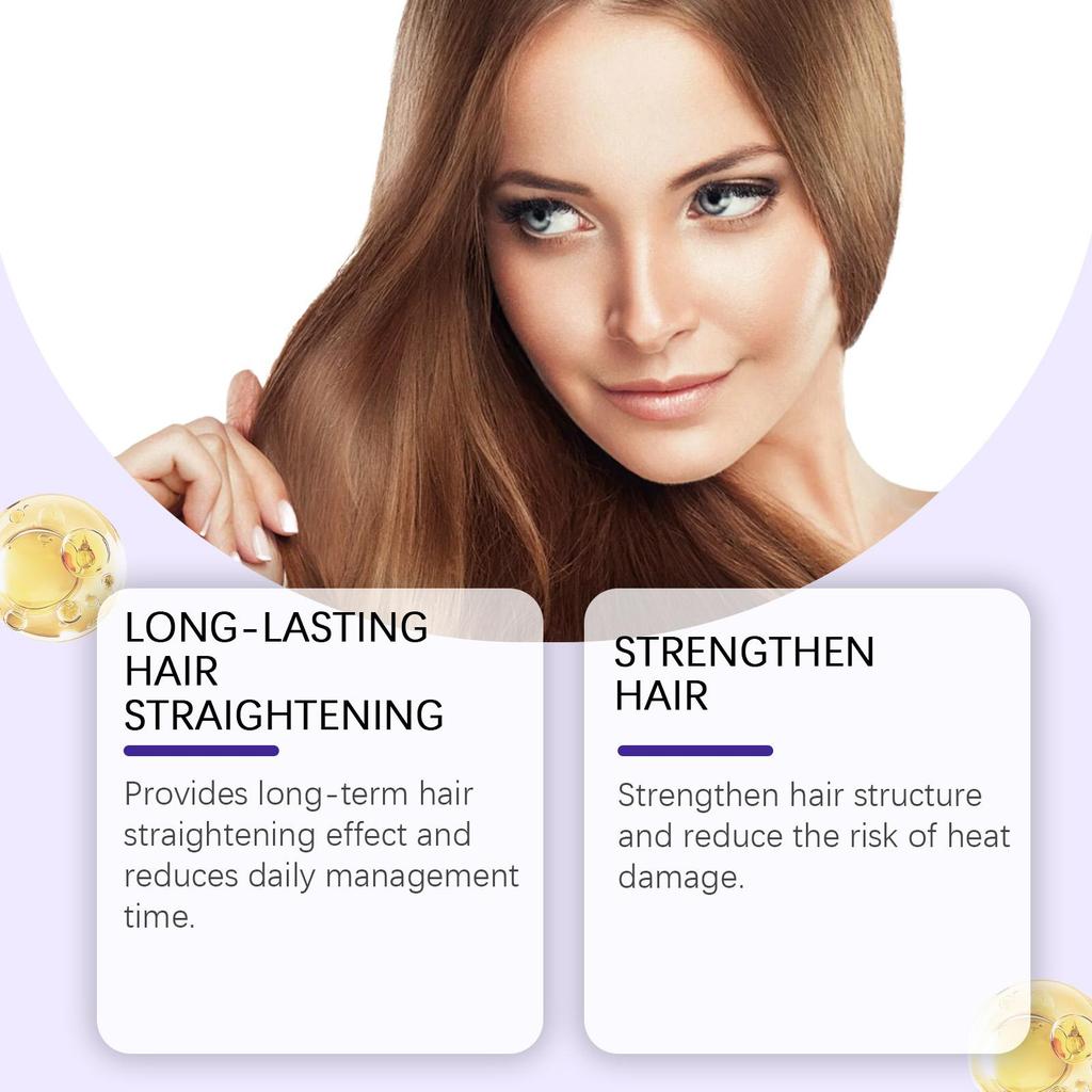 Protein Straightening Cream Nourishes Softens Hair Creating Silky Smooth Hair Repair Frizz Curls Naturally Without Damaging Hair