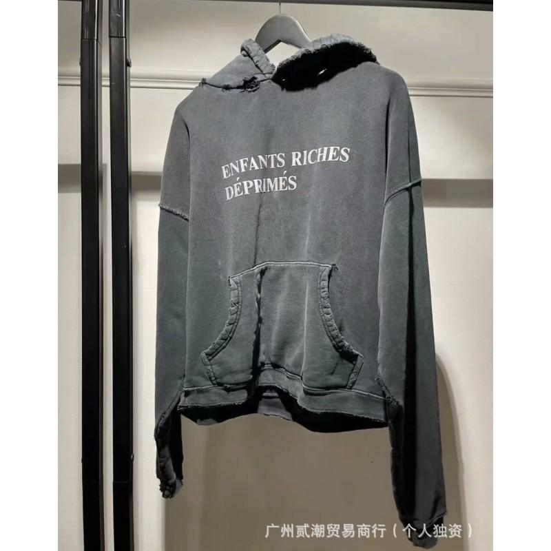 ERD Depressed Rich Kid Vintage Hooded Sweatshirt Teens Loose Fit Casual Streetwear