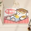 Cute Cat Imitation Cashmere Bathroom Mat Non-slip Bathroom Door Carpet Plush Absorbent Cartoon Foot Mat