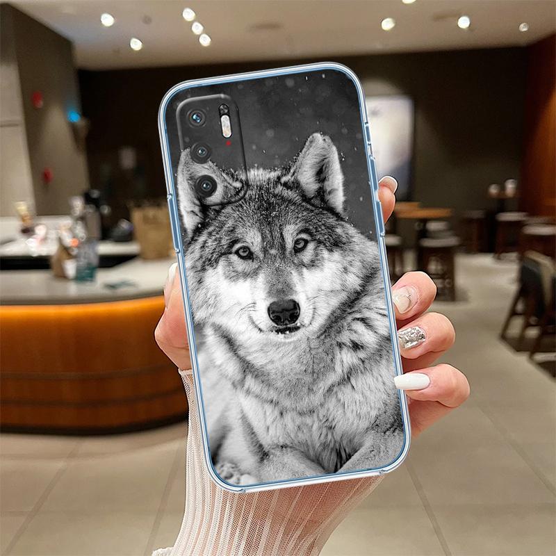 UP6 Animal Wolf Transparent Phone Case for Samsung Galaxy A04 A04S A14 A23 A34 A54 M23 M33 M52 M53
