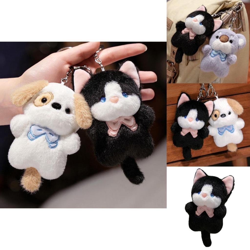 Fun And Friendly Cat Dog Koala Plush Doll Keychain Perfect For Girls Stylish Backpack