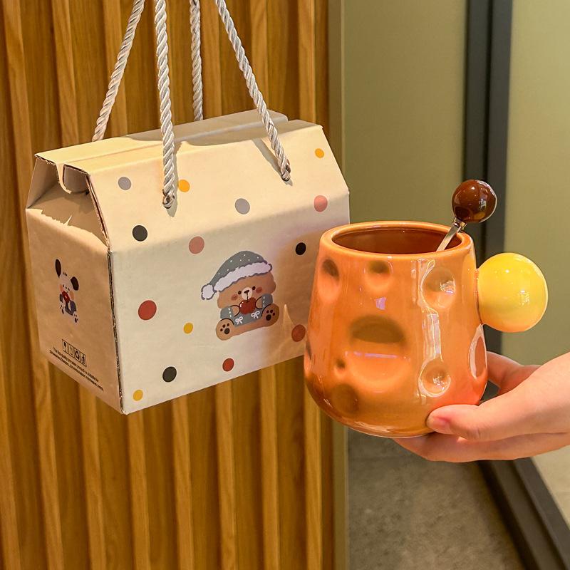 Gifts for Girls with Birthday Gifts Super Beautiful Cheese Ceramic Mug Best Friend Souvenir Gift Box
