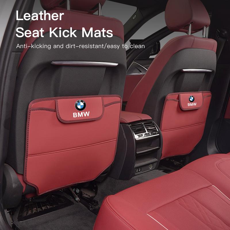 BBJO7 Car Seat Anti-Kick Pad Leather Cover Interior Storage Bag For BMW X1 X2 X3 X5 X4 X6 X7 G30 G20 G32 G11 G12 F40 F30 F20 F10 F34