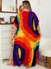 European-American Rayon Print Plus Size Beach Cover-Up Dress & Long Robe
