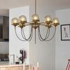 Retro Creative Living Room Chandelier Nordic Glass Ball Restaurant Chandelier Home Ecoration Home Appliance Ceiling Chandelier