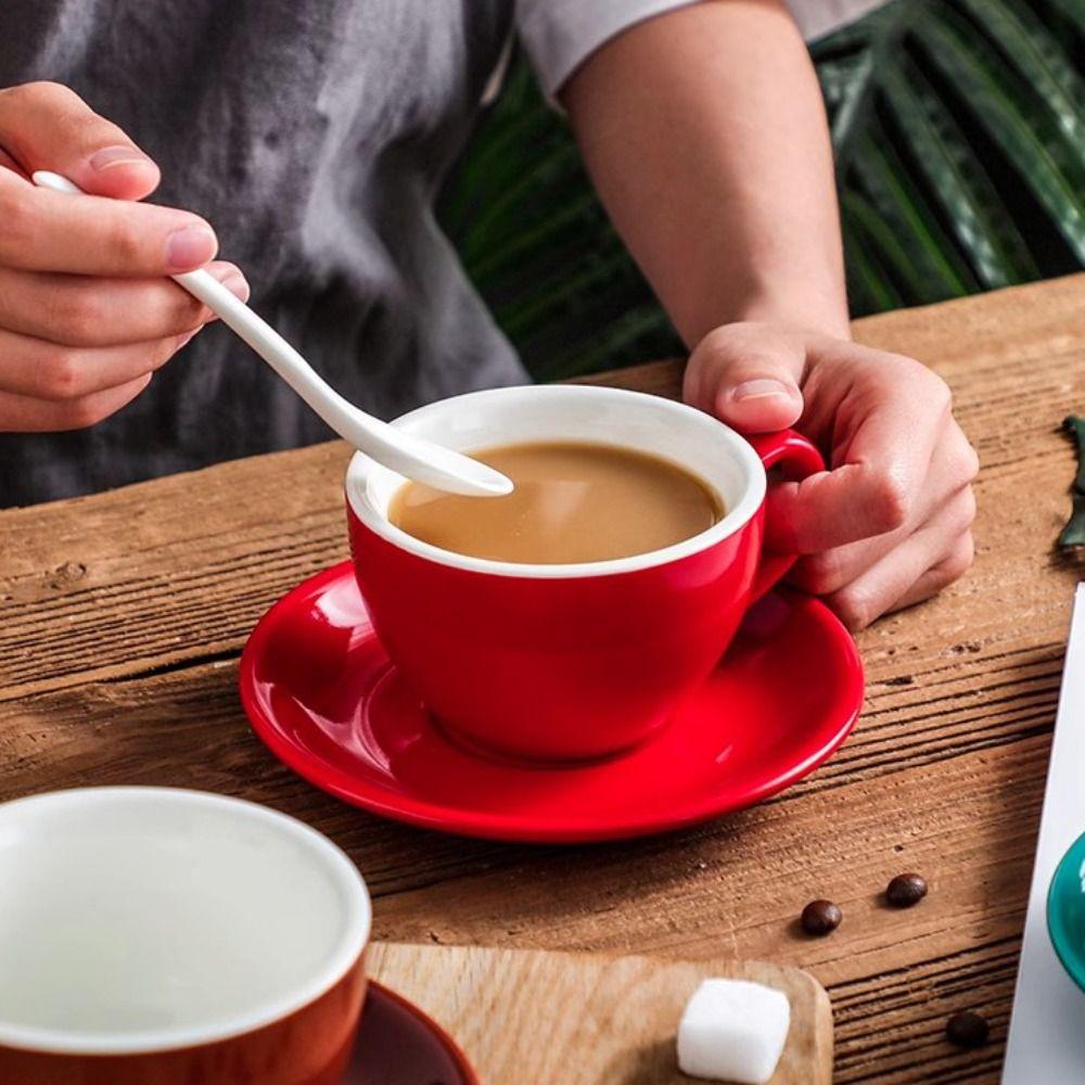 Чашка для капучино 220 мл однотонная парная кружка минималистичная керамическая кофейная чашка подарок