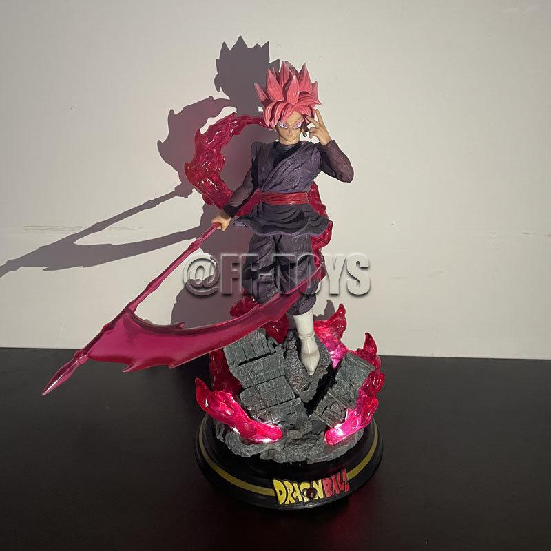 28cm Drogan Boll Z Zamasu Figure Black Gocool Pvc Action Figures Gk Statue With Light Base Collection Model Toys For Children Gift