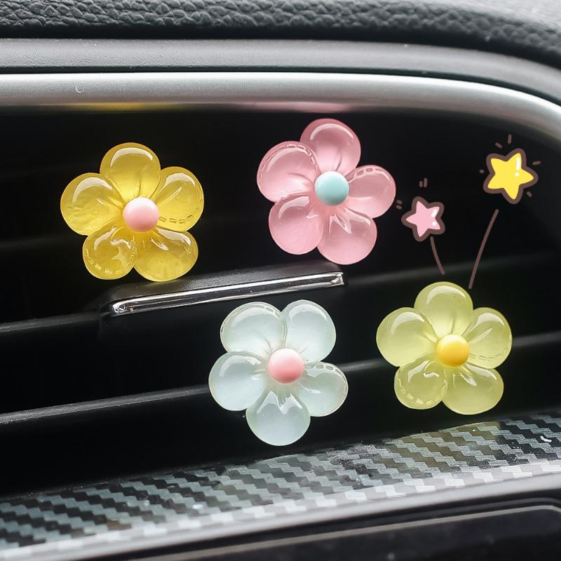 Автомобильный воздухозаборник Декоративный зажим Daisy Auto Air Conditioner Vent Crystal Daisy Смола Украшения для салона автомобиля DIY Декор Аксессуары