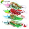 HENGJIA 3.2oz Lead Head Jig Hooks Spinnerbait Soft Grub Lures Tackle Pack of 4