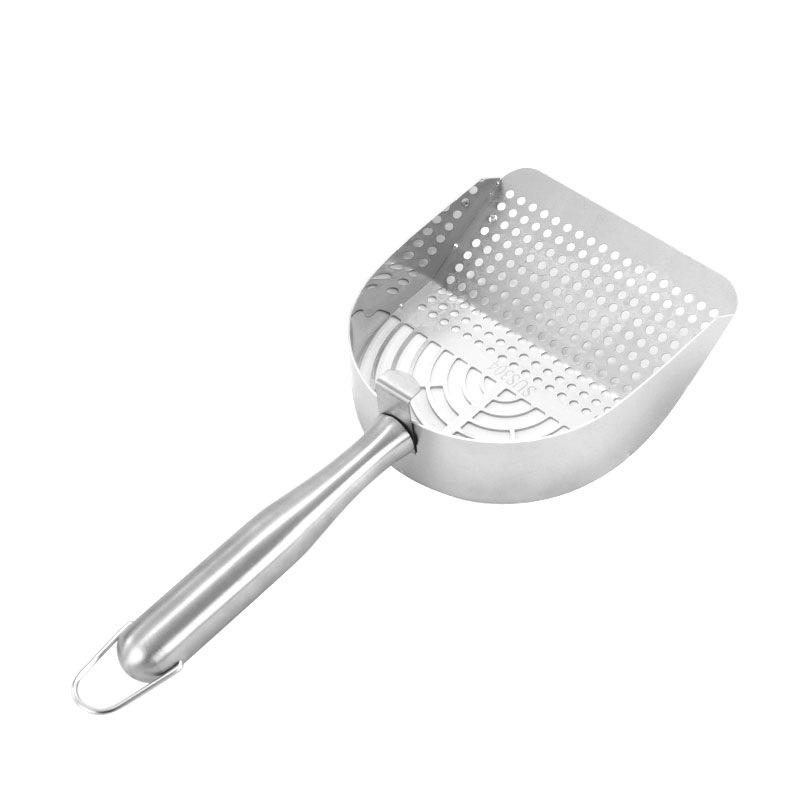 Stainless Steel Cat Litter Scoop with Fine Mesh and Handle