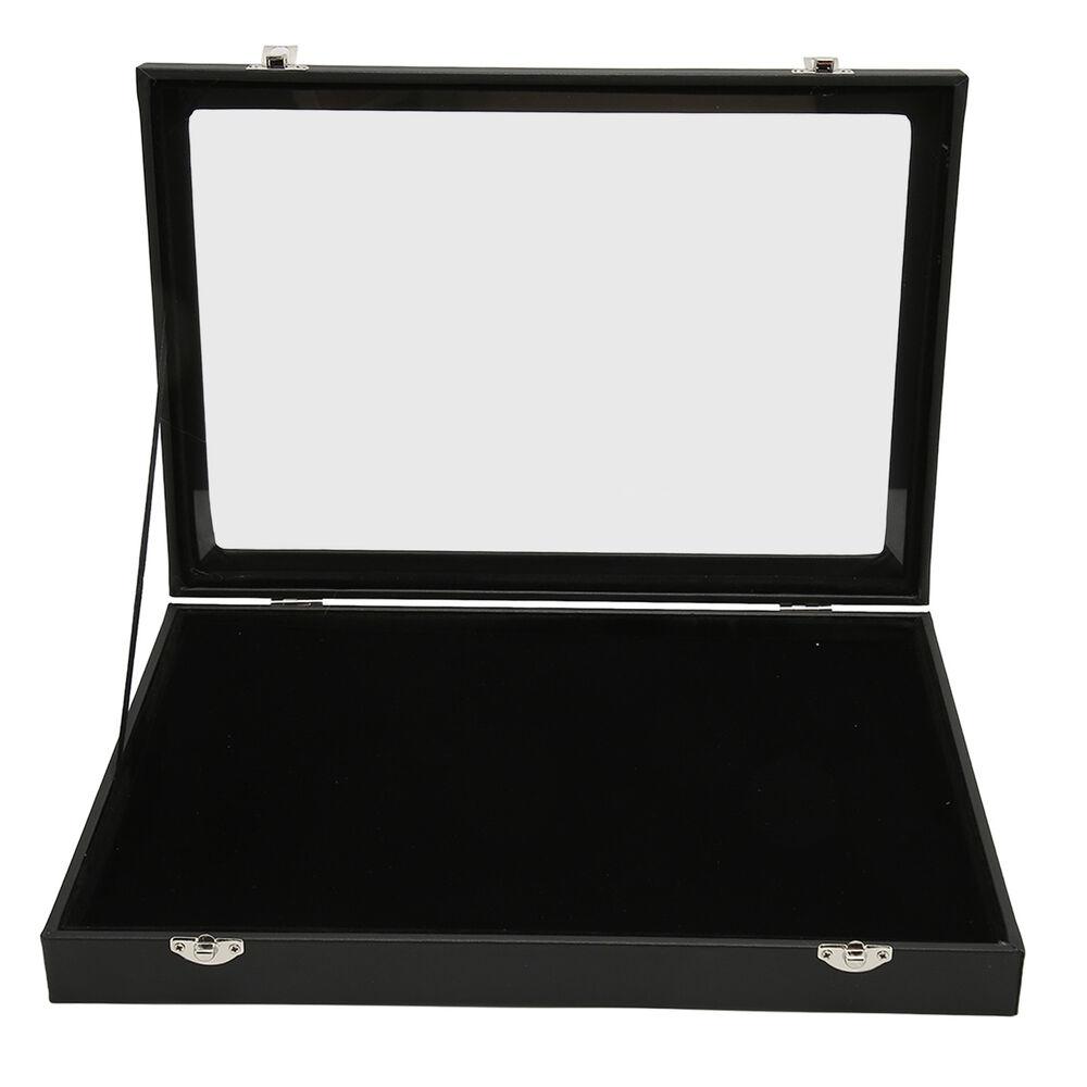 Glass Cover High-Capacity Chest Pin Display Box Medal Display Case Badge Storage Box Jewelry Case