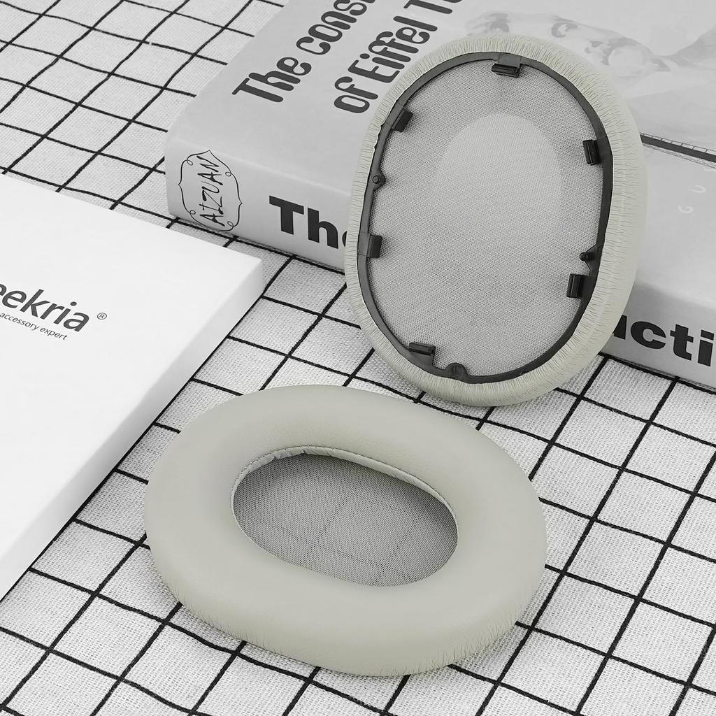 Geekria Подушечки для наушников QuickFit Совместимые подушечки Совместимые с наушниками Sony WH1000XM5 Подушечки Чашки WH-1000XM5, Ухо/Ухо (Протеиновая кожа/Золотистый)